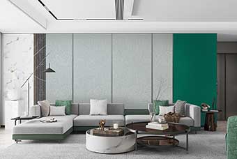 濮阳轻奢风格-客厅